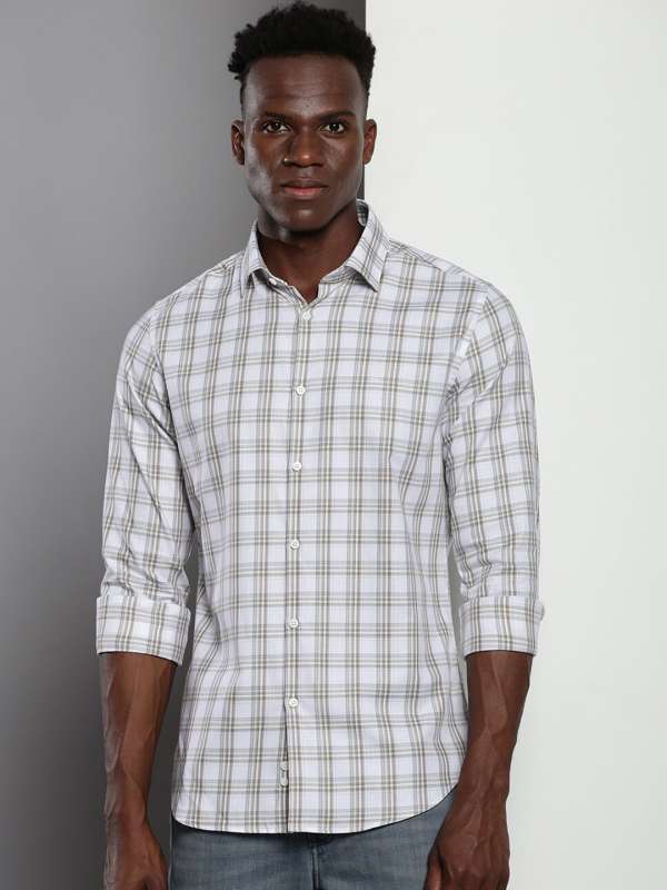 Calvin klein checkered shirts cheap