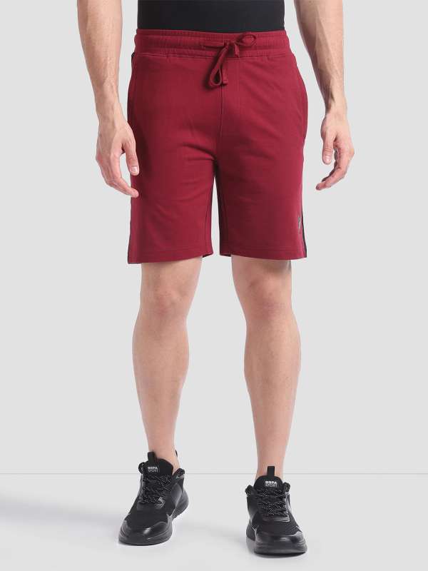Mens red shop cotton shorts