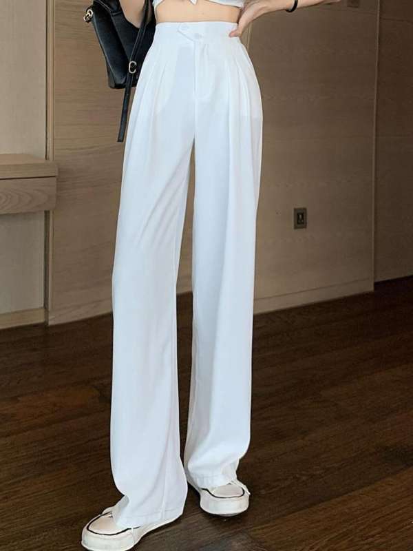 White High Waist Trousers - Buy White High Waist Trousers online