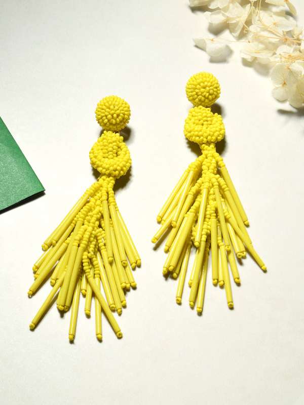Baublebar granita beaded tassel earrings top