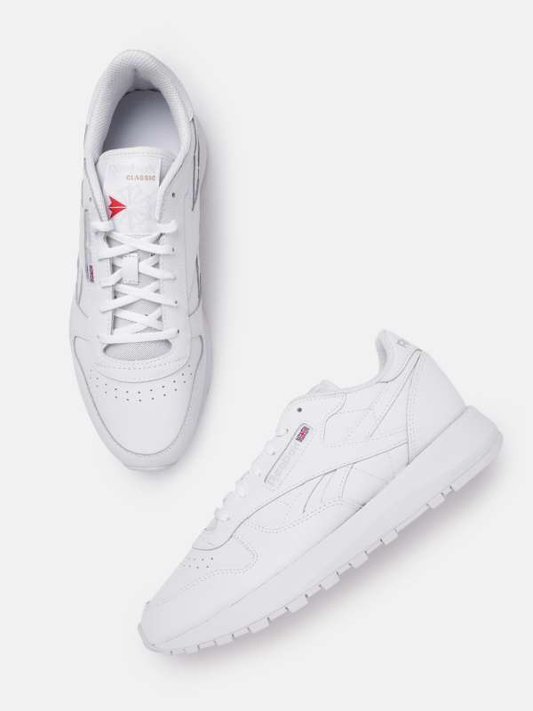 All white leather running shoes deals