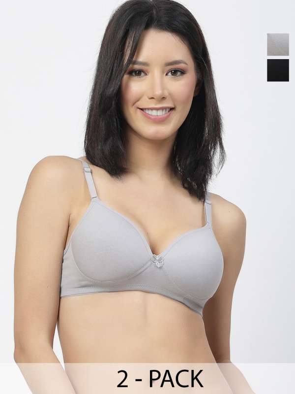Buy online Light Blue Solid Push Up Bra from lingerie for Women by