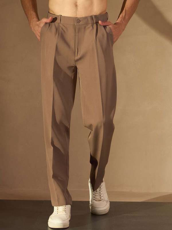 Buy DENNISON Men Baggy Fit Pleated Trousers Trousers for Men 27628224 Myntra