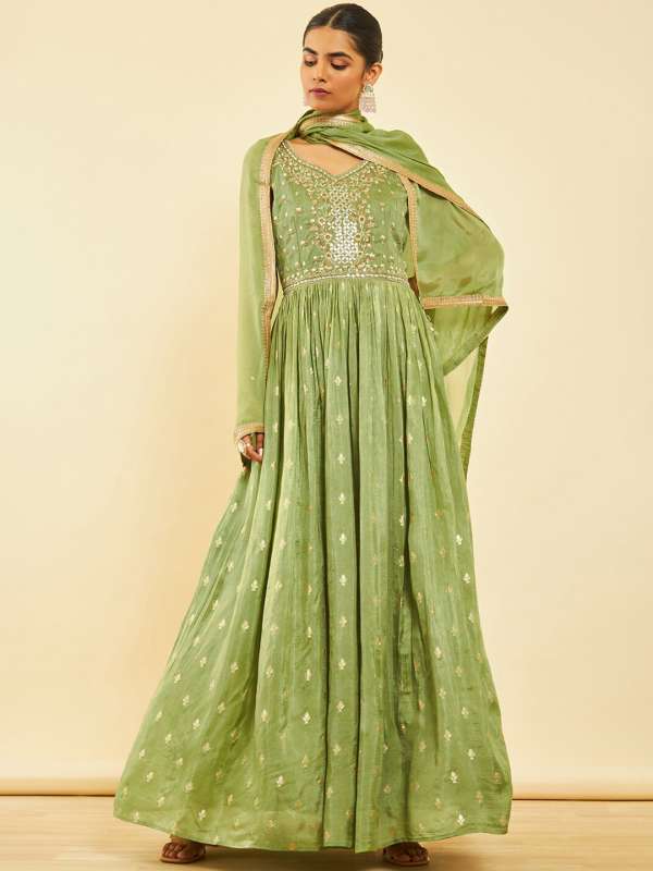 Women's Gold Cotton Churidar Collection at Soch India