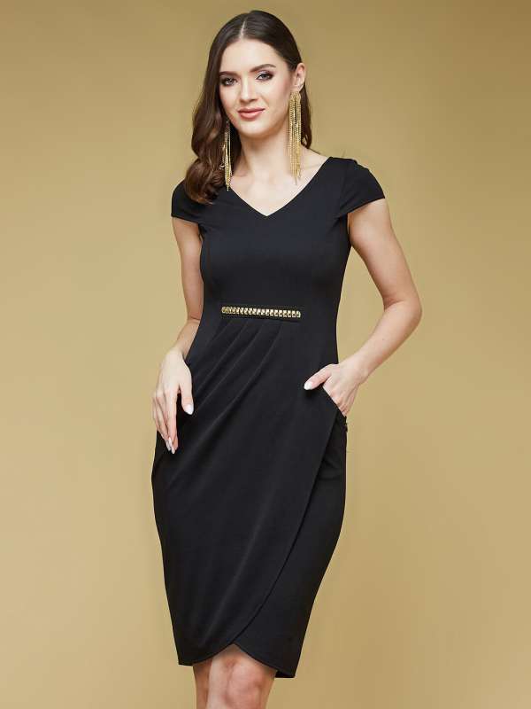 Knee length dresses myntra new arrivals