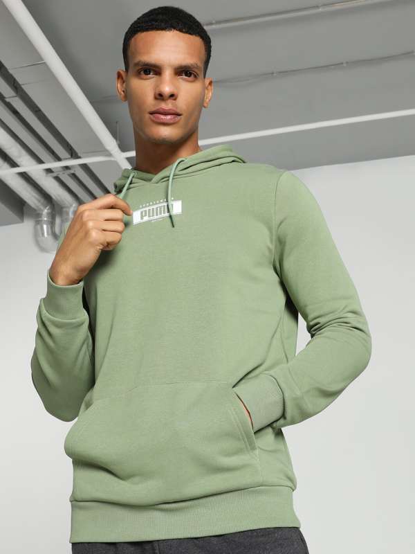Puma olive green hoodie top