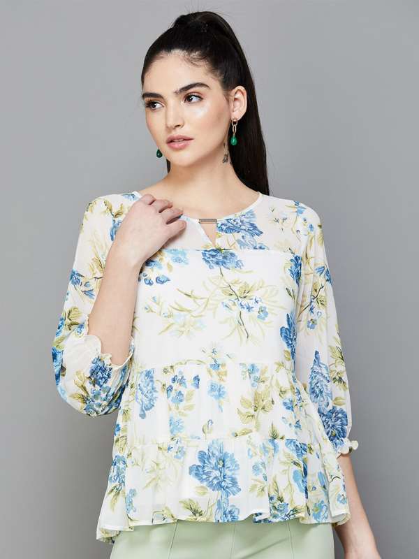 Off white peplum top discount