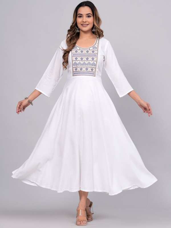 White Anarkali Buy Trendy White Anarkali Online in India Myntra