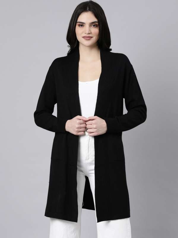 Black shrug sale long