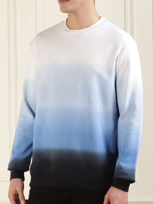 Navy blue store ombre cotton sweatshirt
