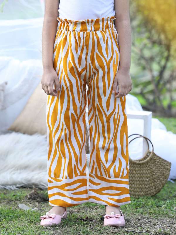 Mustard palazzo cheap pants with top