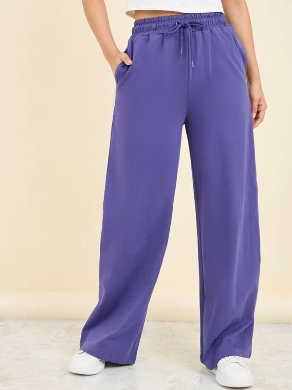 Buy Purple Track Pants for Women by BLISSCLUB Online