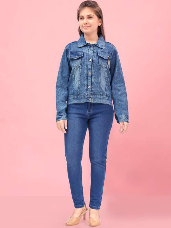 Denim jacket for 12 year girl 2025