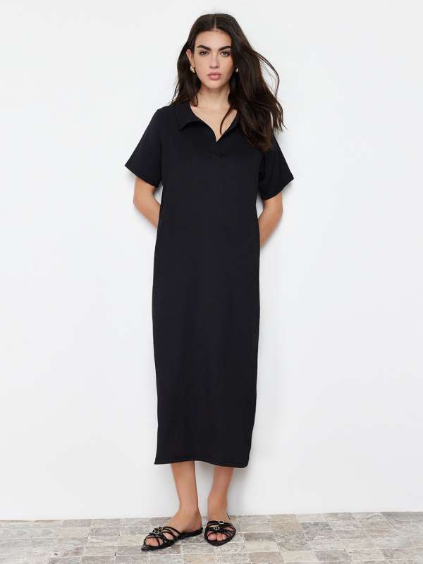 Milose Women's Gray Rope Strap Mini Camisole Dress - Trendyol