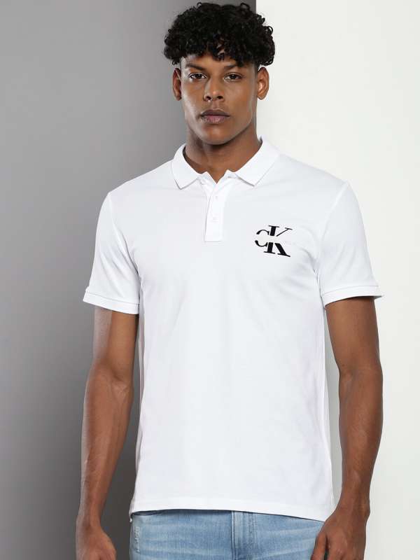 Calvin klein white polo t shirt store