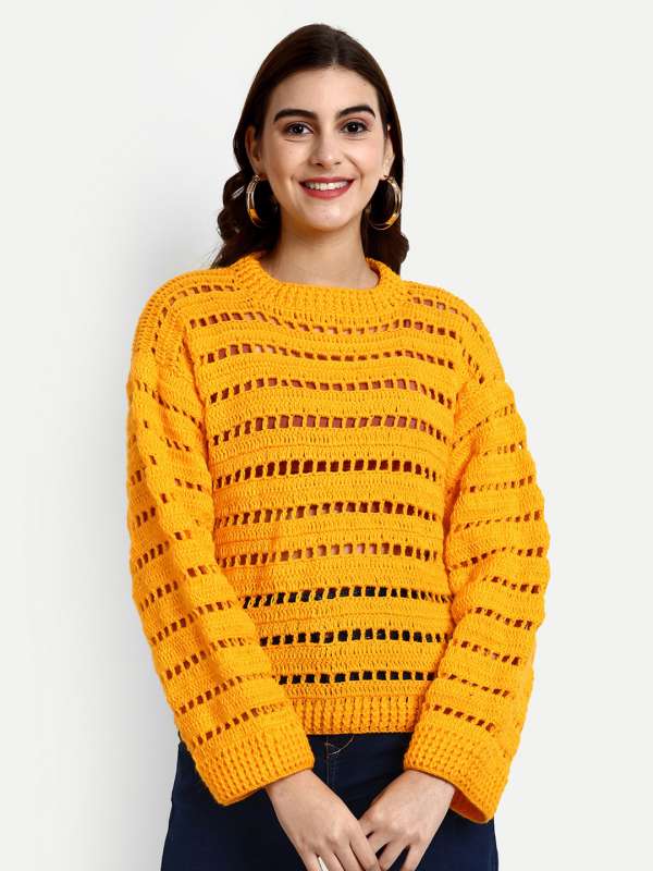 Yellow pullover women's new arrivals