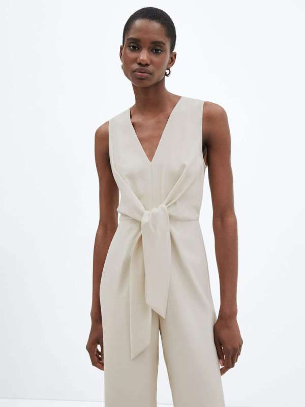 Nude Off White Women Jumpsuits Mango Buy Nude Off White Women Jumpsuits Mango online in India