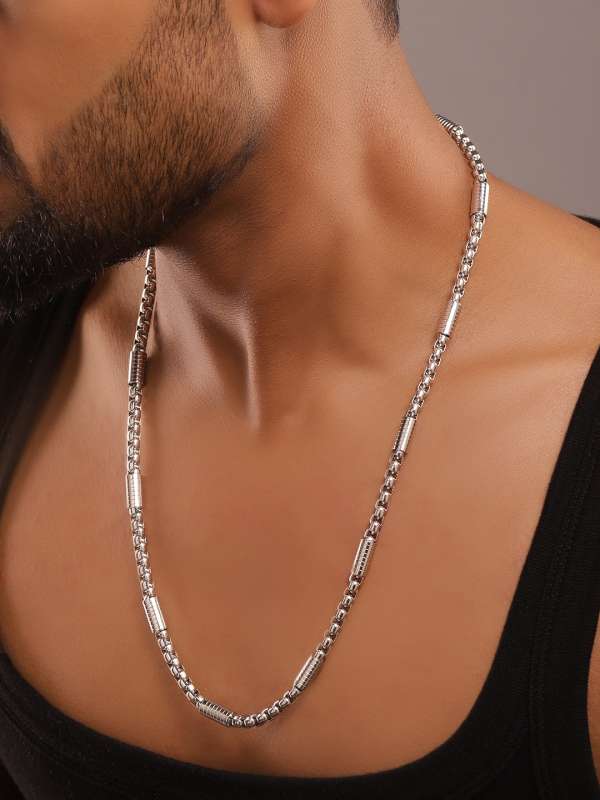 Silver chain design for boy hot sale