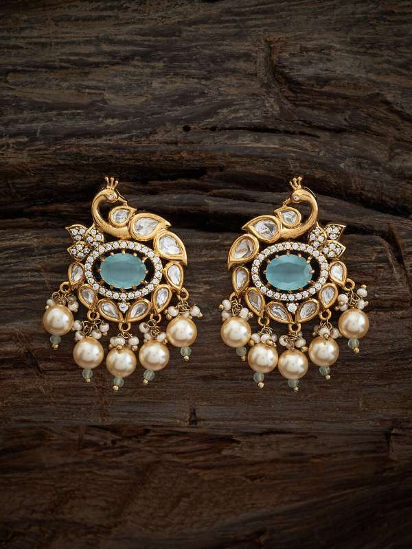Peacock Green Earrings Buy Peacock Green Earrings online in India