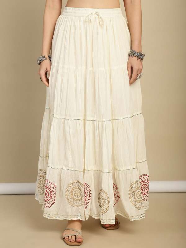 White maxi sales skirt online india
