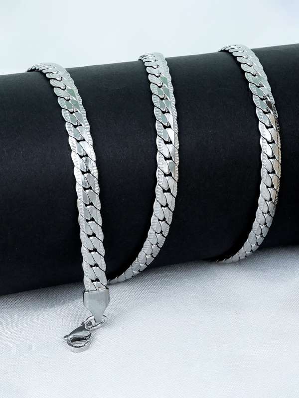 Men Silver Chain Get Upto 40 on Silver Chains for Men Myntra