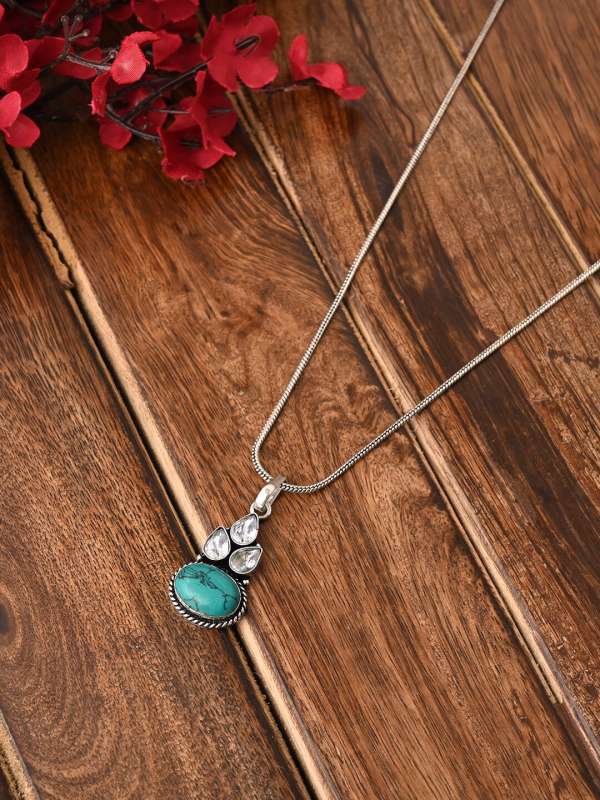 Silver sales gemstone pendants