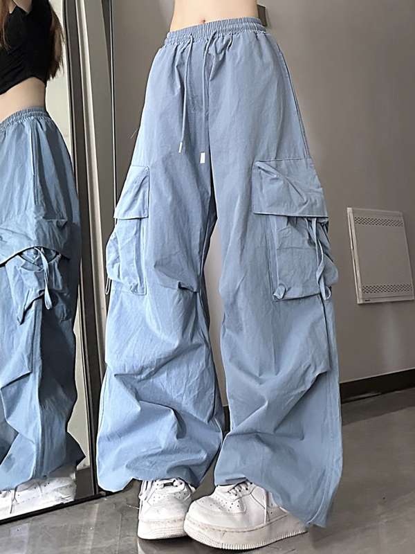 Buy Ardene Low Rise Wide Leg Cargo Jeans In Beige