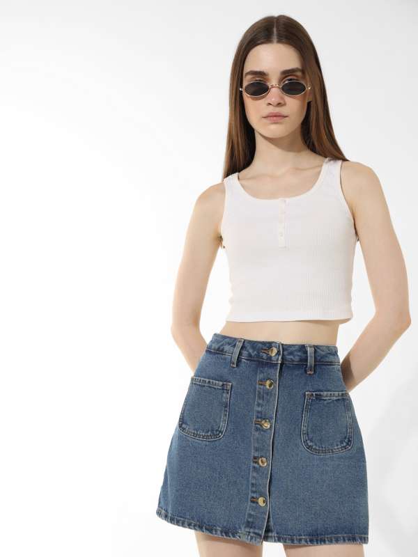 Denim mini skirt queen clearance