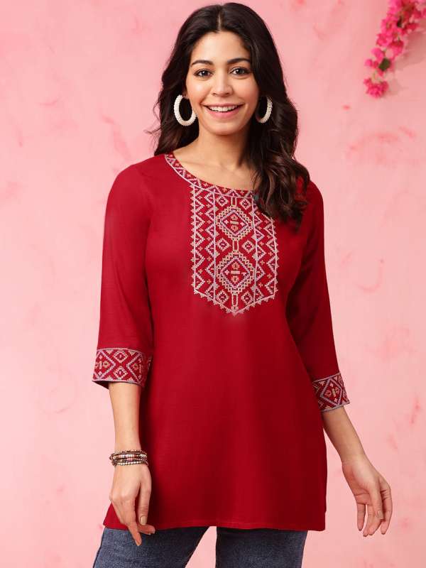 Myntra embroidered kurtis discount