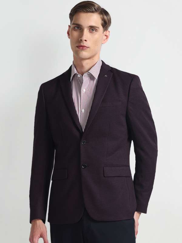 Arrow Maroon Blazer Buy Arrow Maroon Blazer online in India