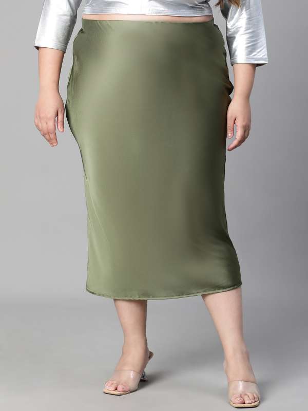 Green Pencil Skirt Buy Green Pencil Skirt online in India