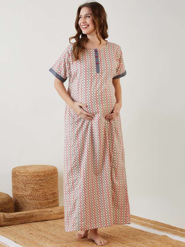 Off White Women Nightwear The Kaftan Company Buy Off White Women Nightwear The Kaftan Company online in India