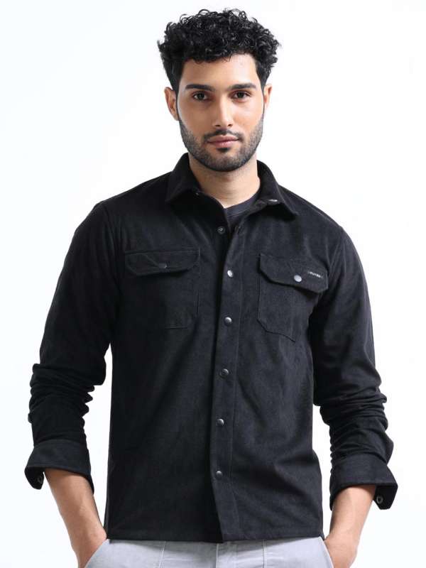 Black velvet shirt mens new arrivals