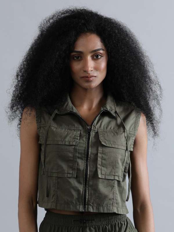 Sleeveless top with jacket shop