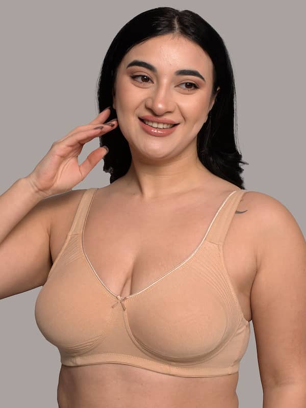 Buy InnerSense Bamboo Cotton Padded Non-Wired Full Coverage Maternity /  Nursing Bra (Pack of 2) - Skin at Rs.1707 online