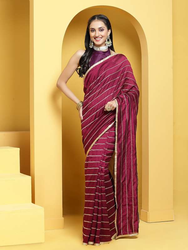 Gota patti saree myntra hotsell