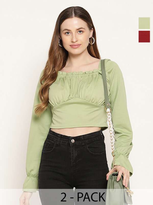 Green Crop Top, Cropped Tank Top, Loose Crop Top, Boxy Crop Top, Crop Tops  for Women, Cropped Top, Belly Top, Cropped Top Woman, Crop Tee -  New  Zealand