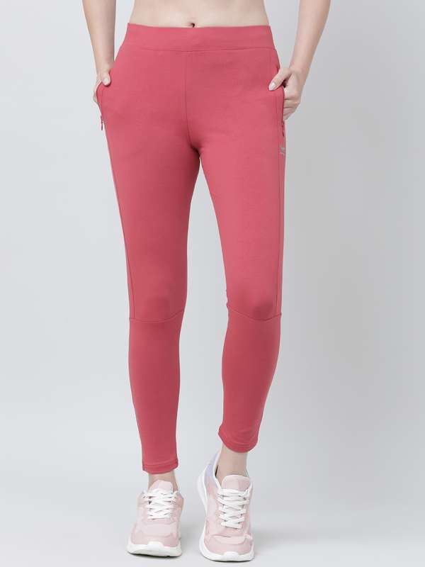Buy SET THE PACE PINK FITTED TIGHTS for Women Online in India