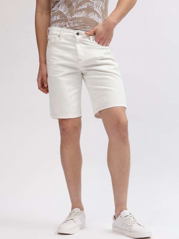 Off white jeans shorts hot sale