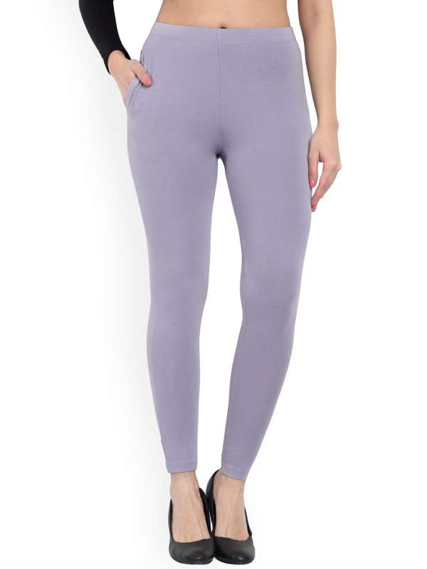Buy grey colour leggings cotton in India @ Limeroad