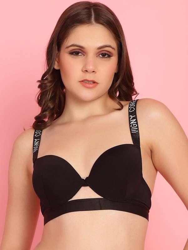 Buy PrettyCat Padded Wired Full Coverage T-Shirt Bra - Black at Rs.500  online