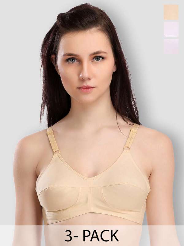 Buy Selfcare Pack of 2 Non Padded Cotton Racerback Bra - Multi Online at  Low Prices in India 