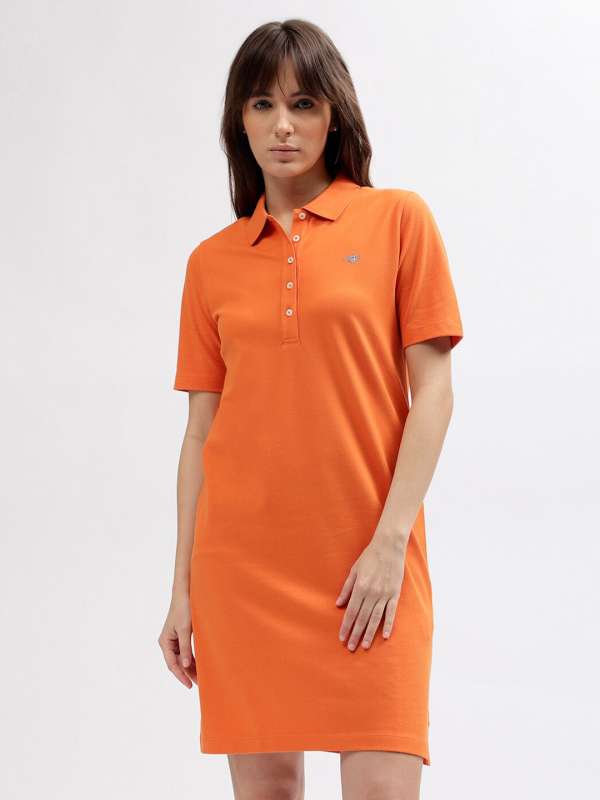 Orange t shirt dress store