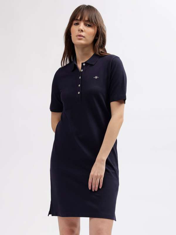 Collar t shirt dress top
