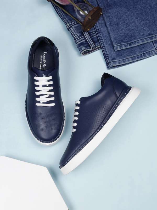 White blue sneakers 2025