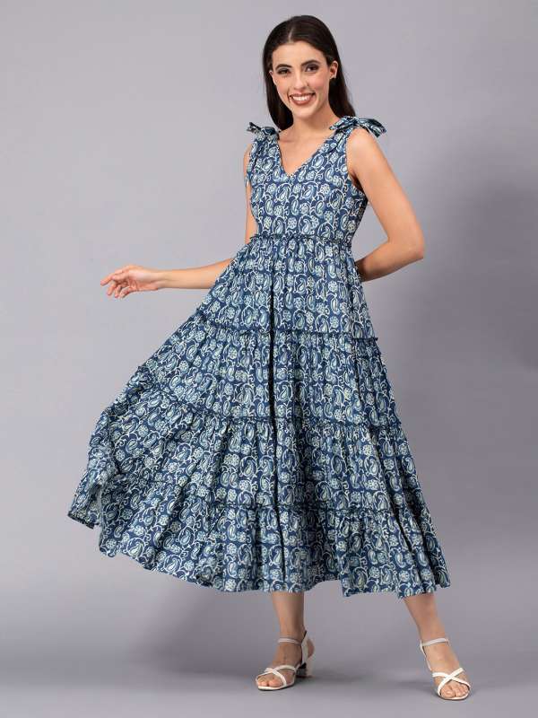 Myntra long cotton frock shop