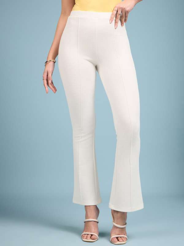 Buy Off White Cotton Cream Trouser Pant With Lader Design Pintux Indian  Pakistani Trouser Pant Online in India 
