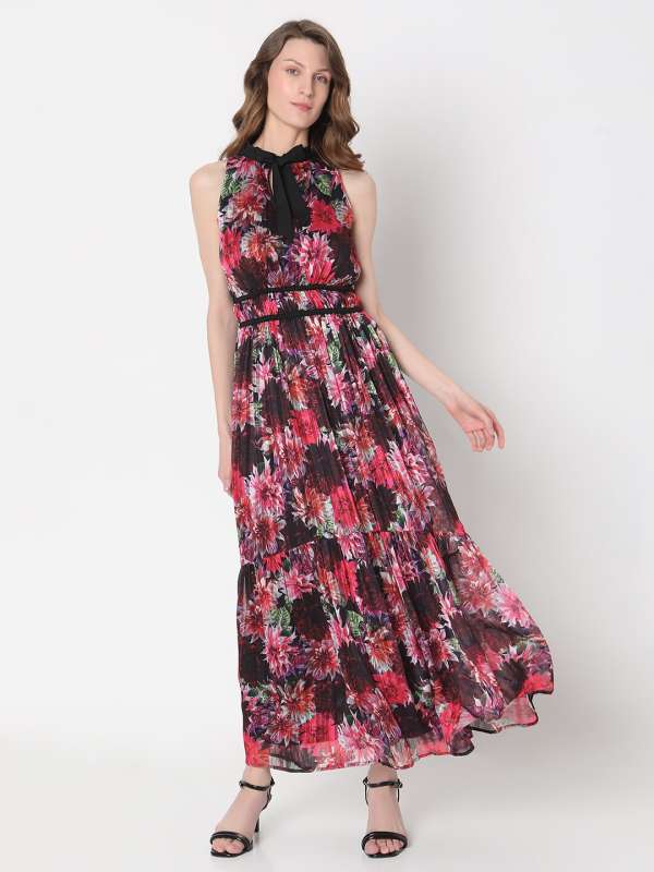 Vero moda floral maxi dress on sale
