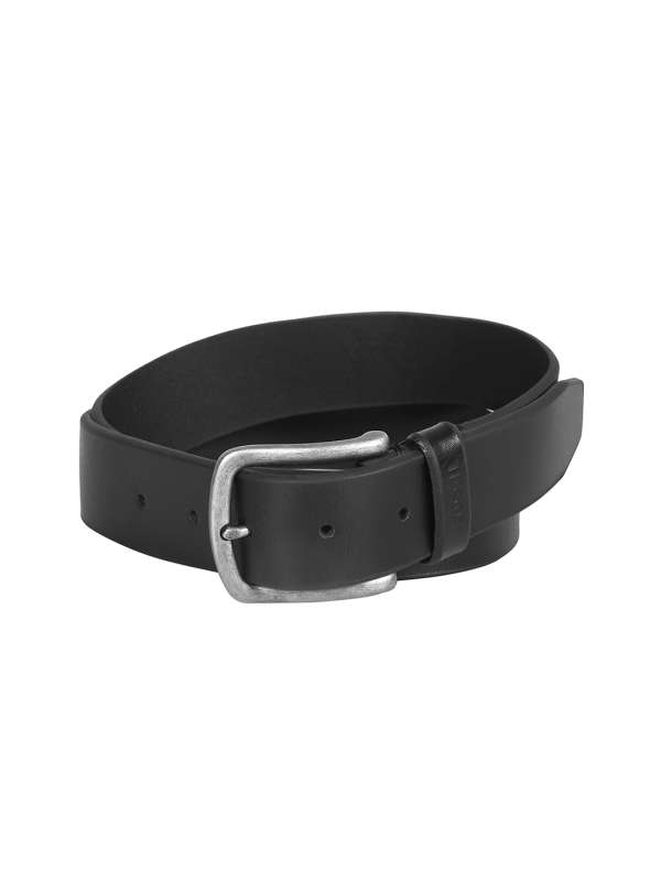 Fossil black belt best sale