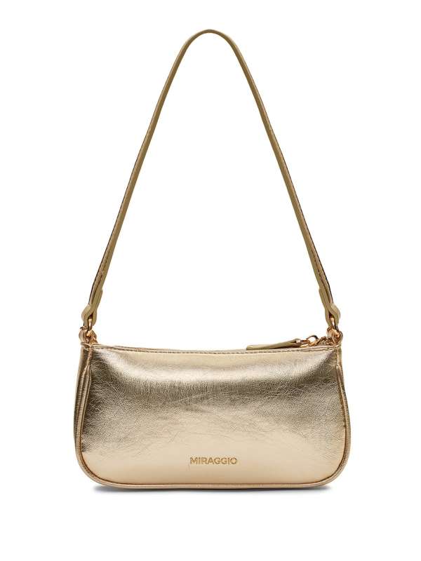 Gold satchel bag sales